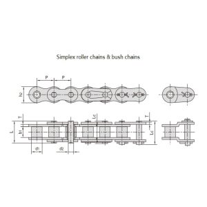 Rövid osztású precíziós görgős lánc sorozat