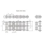 B sorozatú rövid osztású precíziós görgős láncok