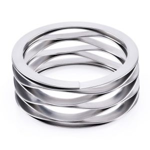 többfordulatos hullámrugó alátéttel ellátott végekkel