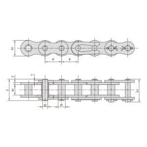 görgő nélküli emelő lánc
