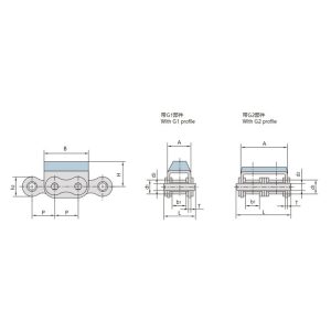 gumi rögzített lemez lánc