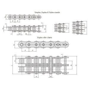 nagy szilárdságú, rövid osztású görgős lánc