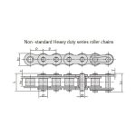 nagy teherbírású sorozatú görgős láncok