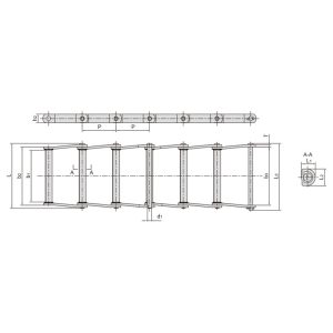 hegesztett szerkezet ívelt lemez lánc